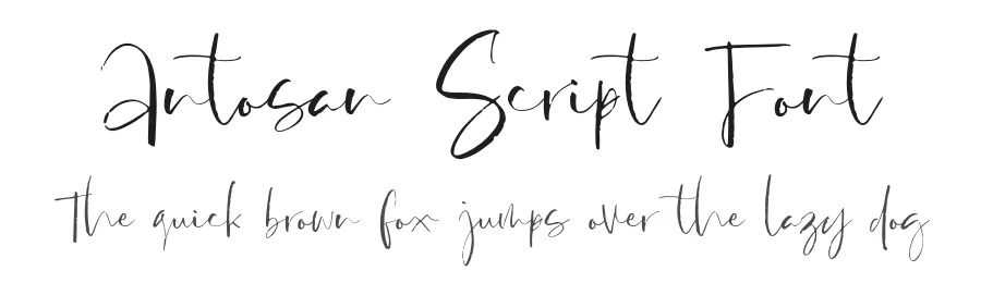 Antosan Script Font by awan studio — Script Handwritten Font