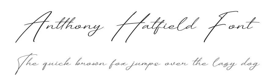 Antthony Hatfield Font by glorytype — Script Handwritten Font