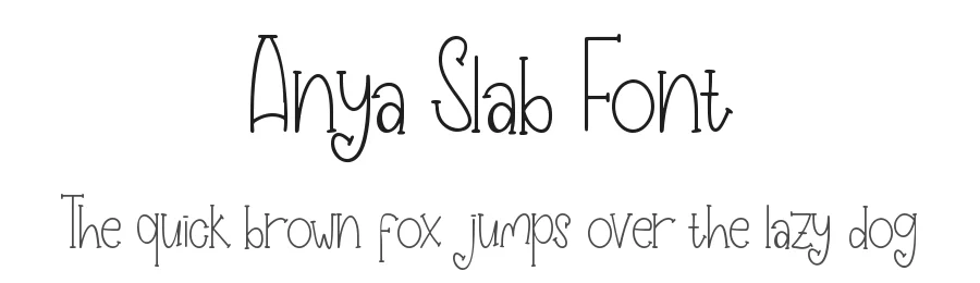 Anya Slab Font by Dm Studio — Display Font