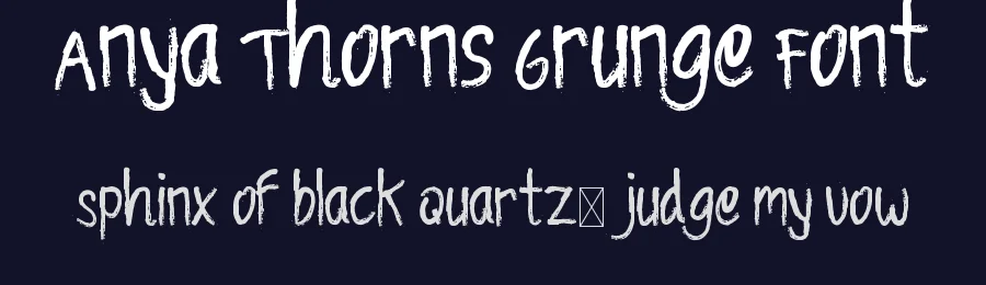 Anya Thorns Grunge Font by edricstudio — Display Font — thumbnail 2
