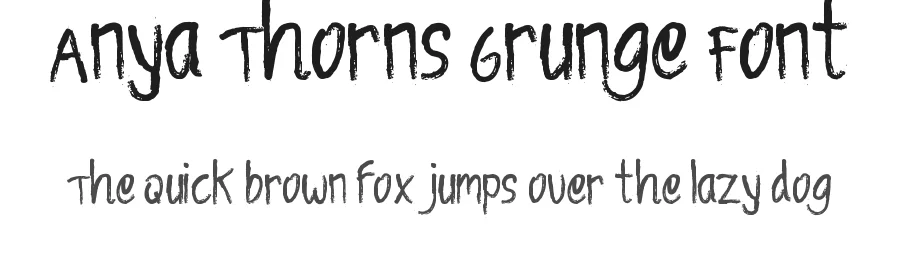 Anya Thorns Grunge Font by edricstudio — Display Font