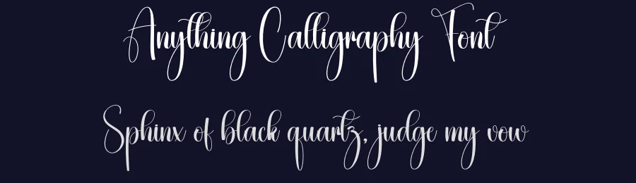 Anything Calligraphy Font by creativeletter — Script Handwritten Font — thumbnail 2