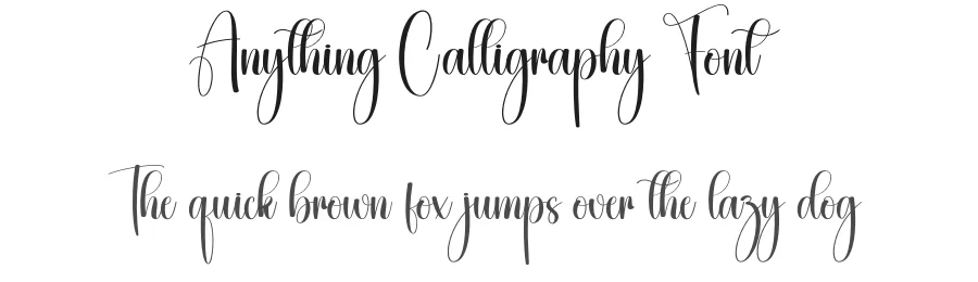 Anything Calligraphy Font by creativeletter — Script Handwritten Font