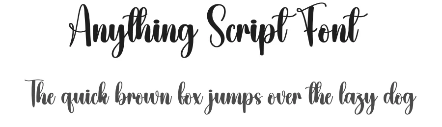 Anything Script Font by creativeletter — Script Handwritten Font