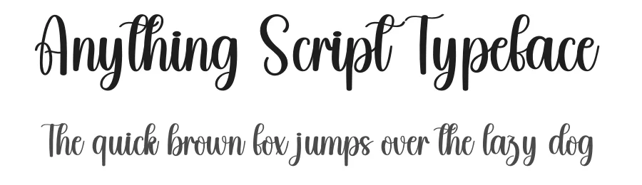 Anything Script Typeface by andikastudio — Script Handwritten Font