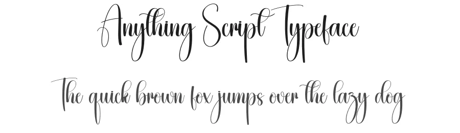 Anything Script Typeface by creativeletter — Script Handwritten Font