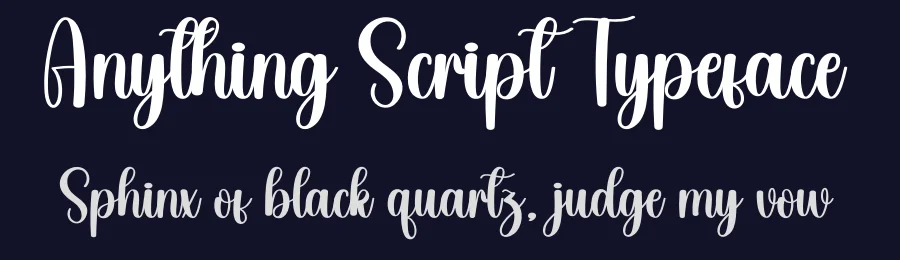 Anything Script Typeface by creativeletter — Script Handwritten Font — thumbnail 2