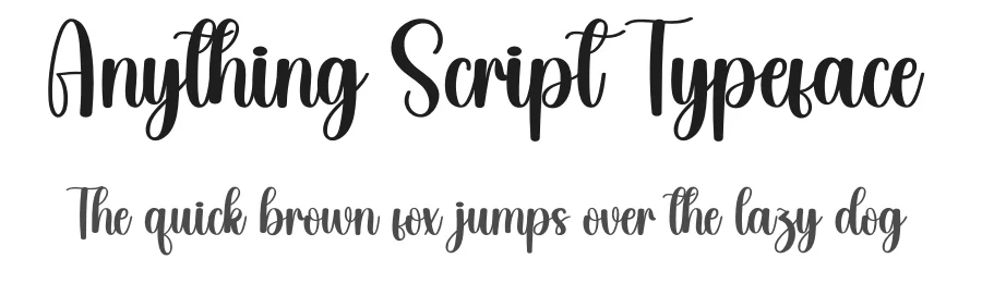 Anything Script Typeface by creativeletter — Script Handwritten Font
