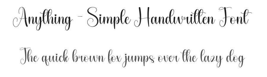 Anything – Simple Handwritten Font by andikastudio — Script Handwritten Font