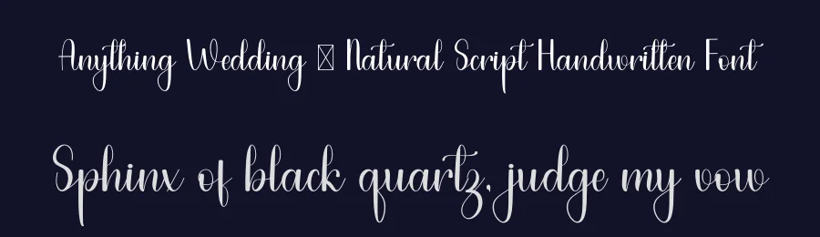 Anything Wedding – Natural Script Handwritten Font by freshtypeink — Script Handwritten Font — thumbnail 2