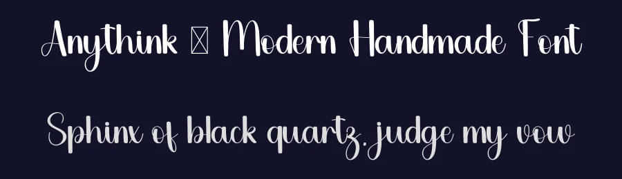 Anythink – Modern Handmade Font by freshtypeink — Script Handwritten Font — thumbnail 2