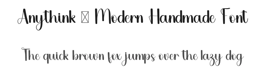 Anythink – Modern Handmade Font by freshtypeink — Script Handwritten Font