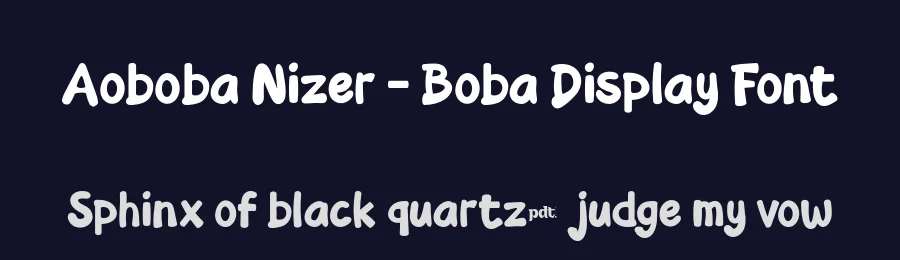 Aoboba Nizer – Boba Display Font by productype — Display Font — thumbnail 2