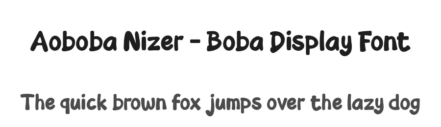 Aoboba Nizer – Boba Display Font by productype — Display Font