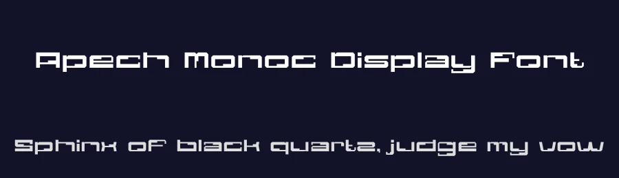 Apech Monoc Display Font by SlideShoot — Display Font — thumbnail 2