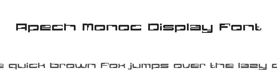 Apech Monoc Display Font by SlideShoot — Display Font