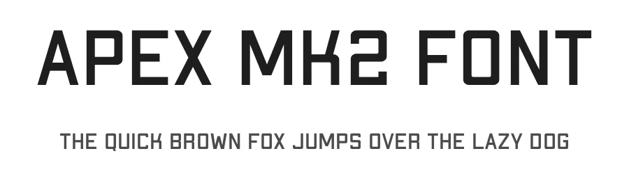 Apex Mk2 Font by Jeremy Nelson Design β Sans Serif Font