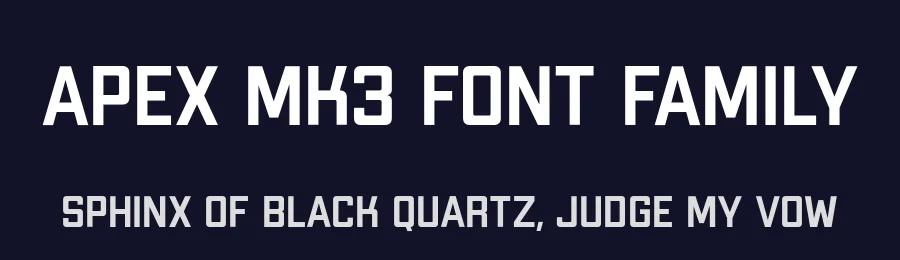 Apex Mk3 Font Family by Jeremy Nelson Design — Sans Serif Font — thumbnail 2