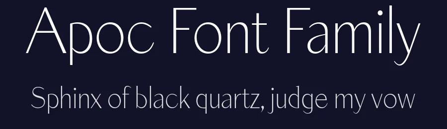 Apoc Font Family by Matthieu Salvaggio — Serif Font — thumbnail 2