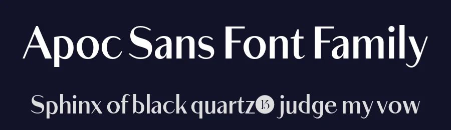 Apoc Sans Font Family by Léon Hugues , Matthieu Salvaggio — Sans Serif Font — thumbnail 2