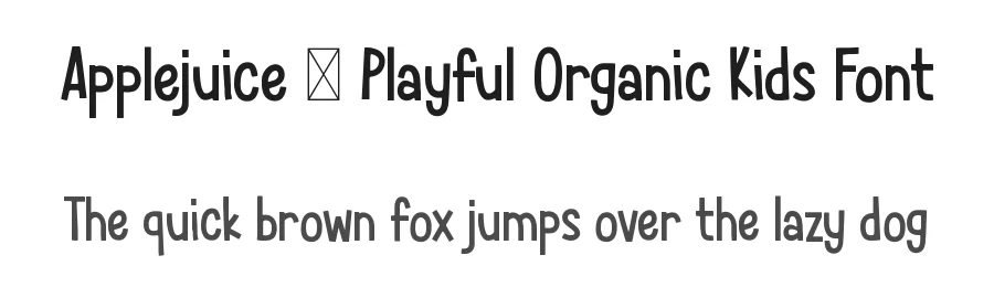 Applejuice – Playful Organic Kids Font by Rautan — Script Handwritten Font