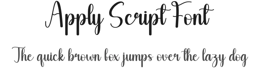 Apply Script Font by andikastudio — Script Handwritten Font