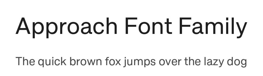 Approach Font Family by Emtype Foundry — Sans Serif Font