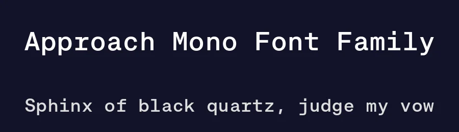 Approach Mono Font Family by Emtype Foundry — Display Font — thumbnail 2