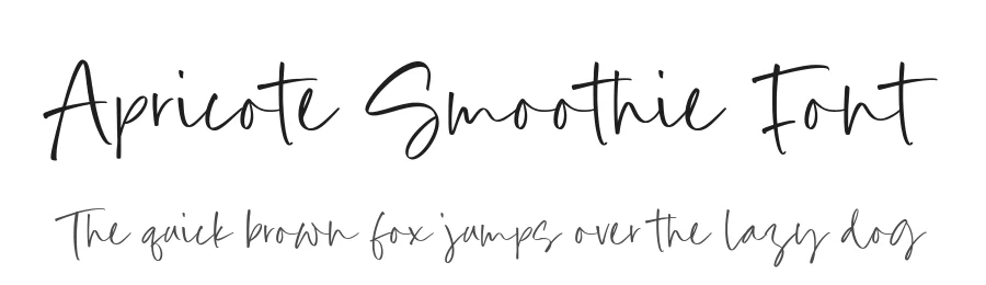 Apricote Smoothie Font by Timur type — Script Handwritten Font