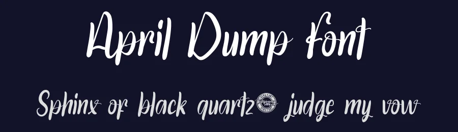 April Dump Font by CalligraphyFonts.net — Script Handwritten Font — thumbnail 2