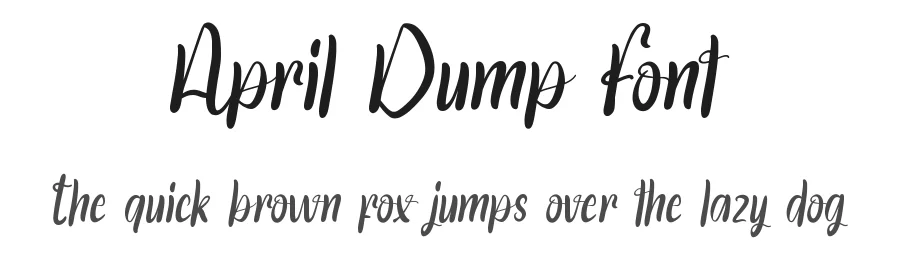 April Dump Font by CalligraphyFonts.net — Script Handwritten Font