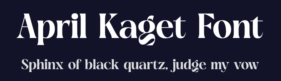 April Kaget Font by timelesstype.co — Display Font — thumbnail 2