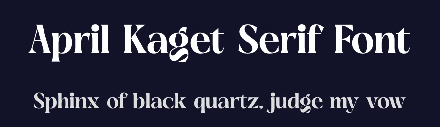 April Kaget Serif Font by timelesstype.co — Display Font — thumbnail 2