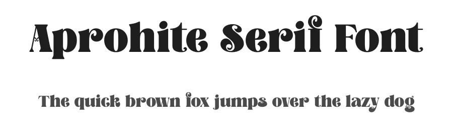 Aprohite Serif Font by timelesstype.co — Display Font