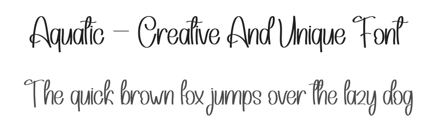 Aquatic – Creative And Unique Font by andikastudio — Display Font