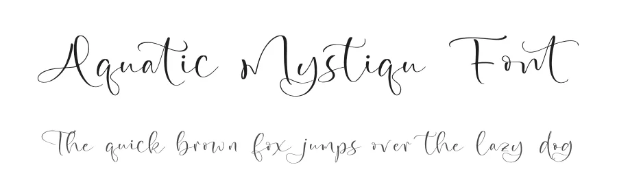 Aquatic Mystiqu Font by stylishtype.co — Script Handwritten Font