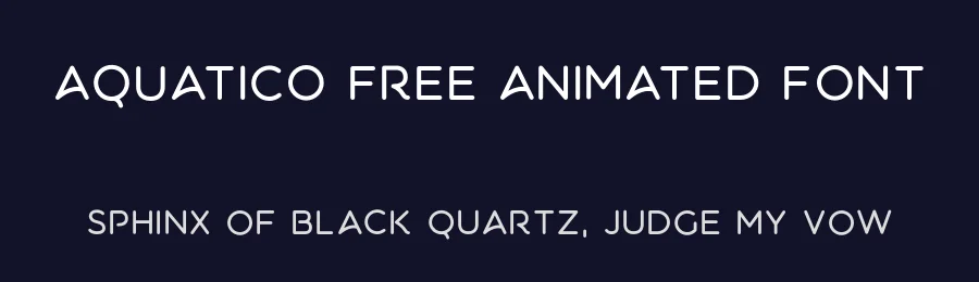 Aquatico Free Animated Font by Dan Palmer — Display Font — thumbnail 2