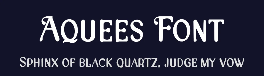 Aquees Font by eemadsgn. — Display Font — thumbnail 2