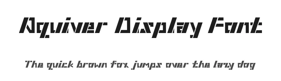 Aquiver Display Font by 99designs — Display Font