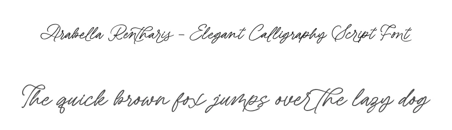 Arabella Rentharis – Elegant Calligraphy Script Font by letterenastudios — Script Handwritten Font
