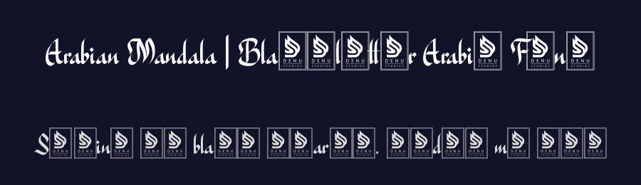 Arabian Mandala | Blackletter Arabic Font by Denustudios — Display Font — thumbnail 2