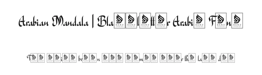 Arabian Mandala | Blackletter Arabic Font by Denustudios — Display Font