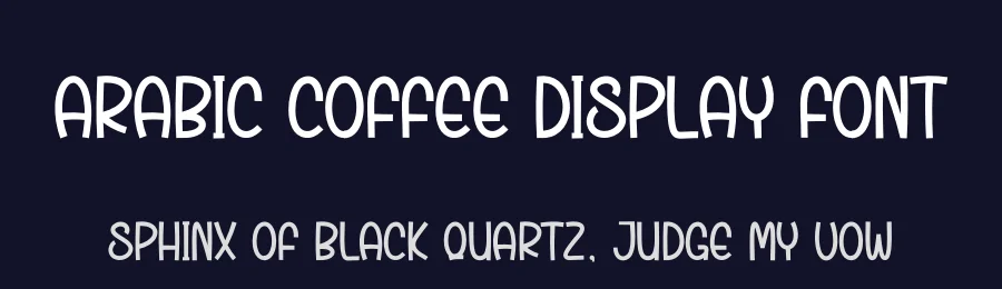 Arabic Coffee Display Font by Kecimpring — Display Font — thumbnail 2