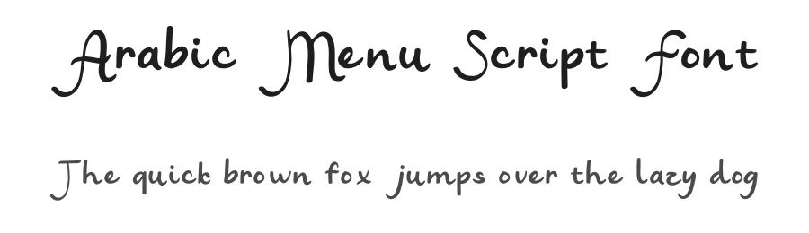 Arabic Menu Script Font by imamfathoni0 — Decorative Font