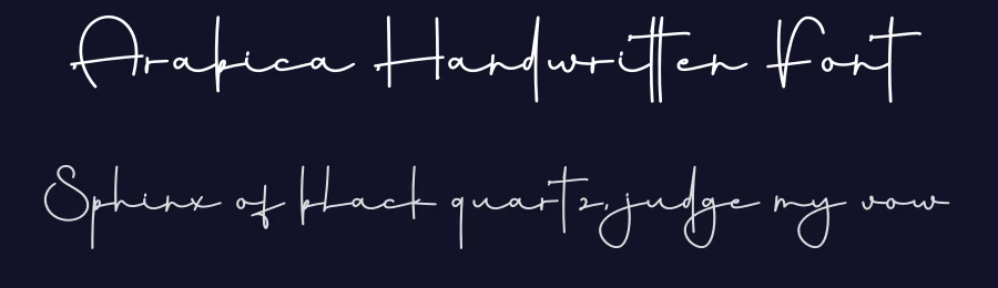 Arabica Handwritten Font by creativeletter — Script Handwritten Font — thumbnail 2
