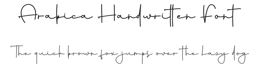 Arabica Handwritten Font by creativeletter — Script Handwritten Font