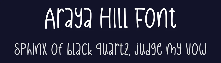Araya Hill Font by sugiharto1790 — Display Font — thumbnail 2
