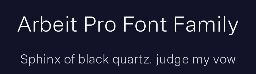 Arbeit Pro Font Family by Studio Few — Sans Serif Font — thumbnail 2