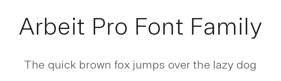 Arbeit Pro Font Family by Studio Few — Sans Serif Font