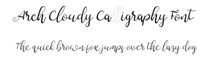Arch Cloudy Calligraphy Font by Nuryanto Dwi — Script Handwritten Font